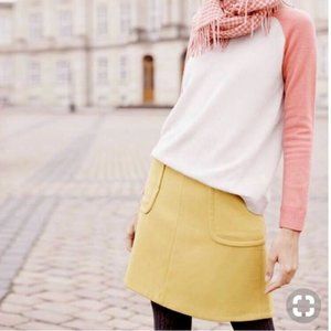 BODEN Julia Patch Pocket Skirt in Canary Yellow, Size 10L (UK14L)